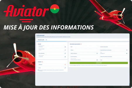 Informations de Votre Compte Aviator