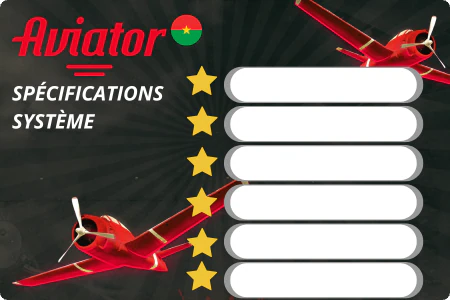 Aviator APK système nécessaires